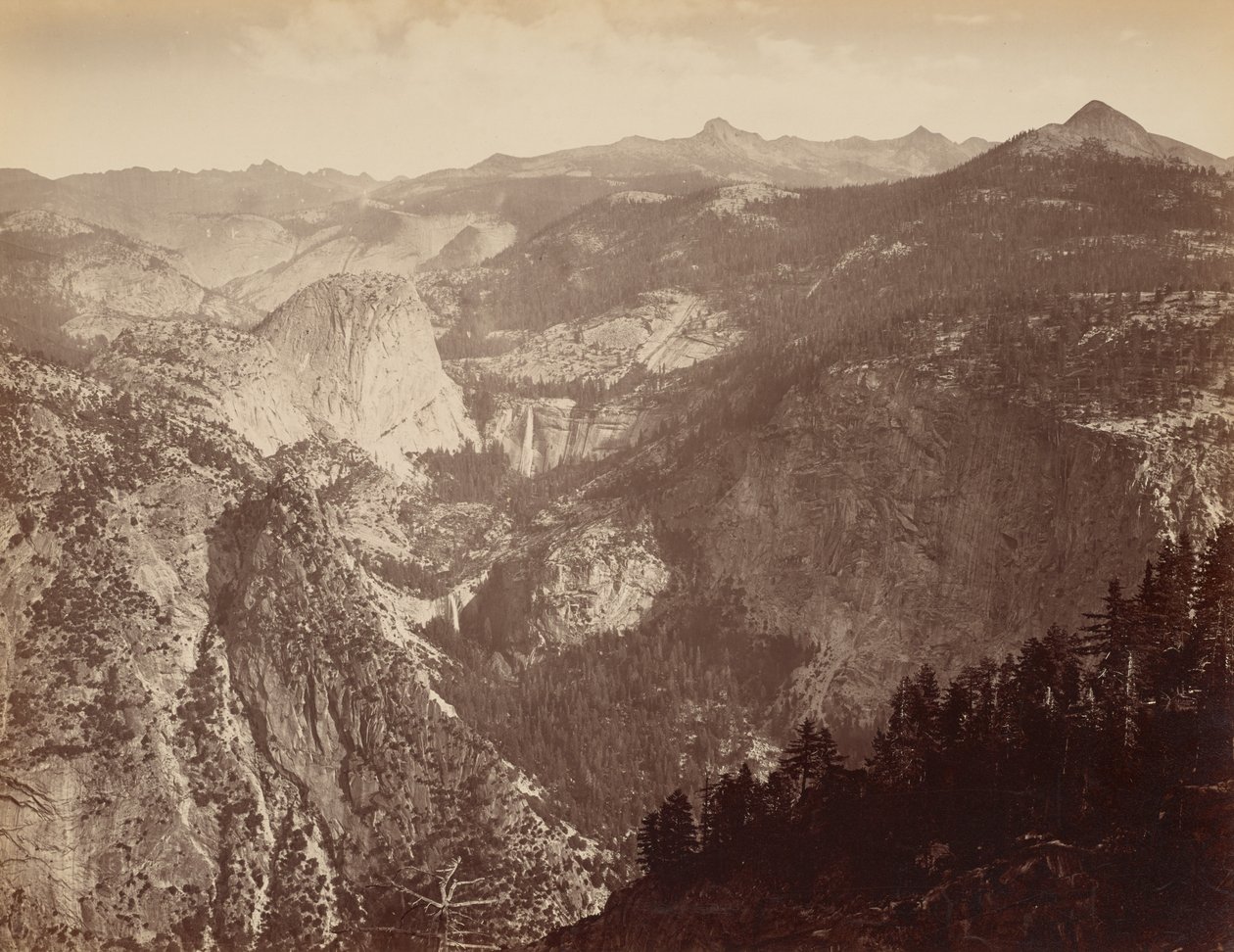 [Yosemite-völgy felülről] / [Yowiye és Piwyack. Vernal és Nevada Fall. Yosemite-völgy a Glacier Pointról] alkotó: Thomas Houseworth and Company