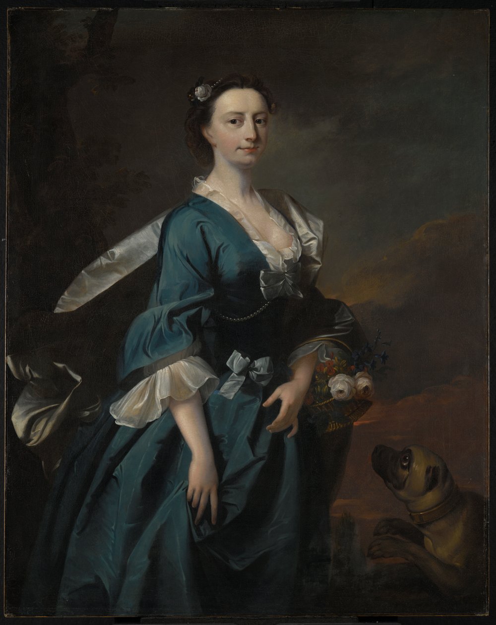 Mrs. John Wendt, 1745 körül (olaj, vászon) alkotó: Thomas Hudson