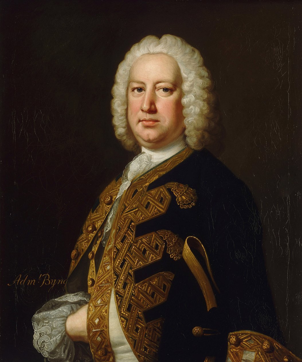 John Byng admirális portréja alkotó: Thomas Hudson