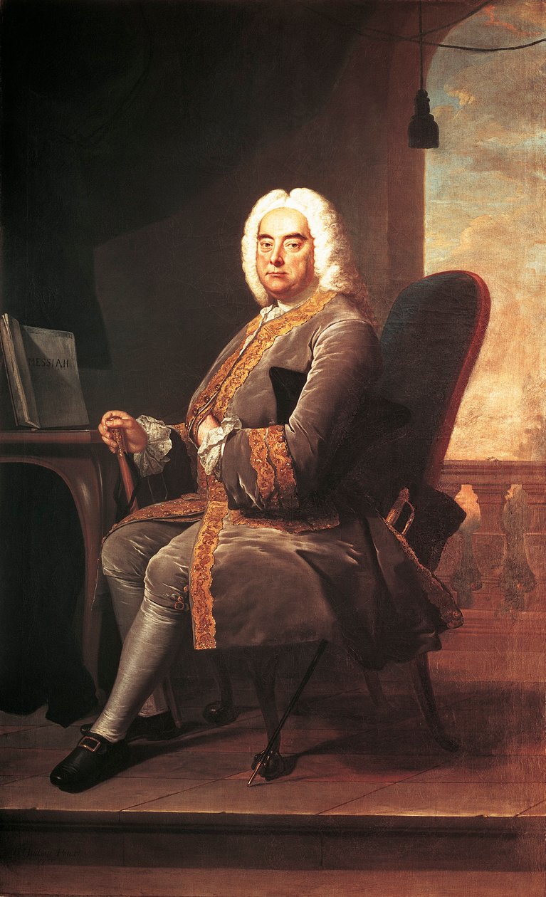 George Frideric Händel (1685-1759) német-angol zeneszerző portréja alkotó: Thomas Hudson