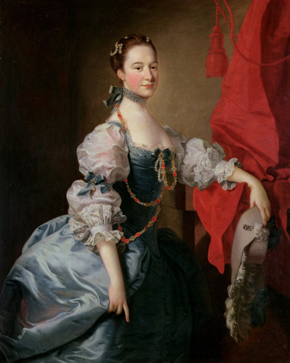 Kék ruhás hölgy portréja alkotó: Thomas Hudson