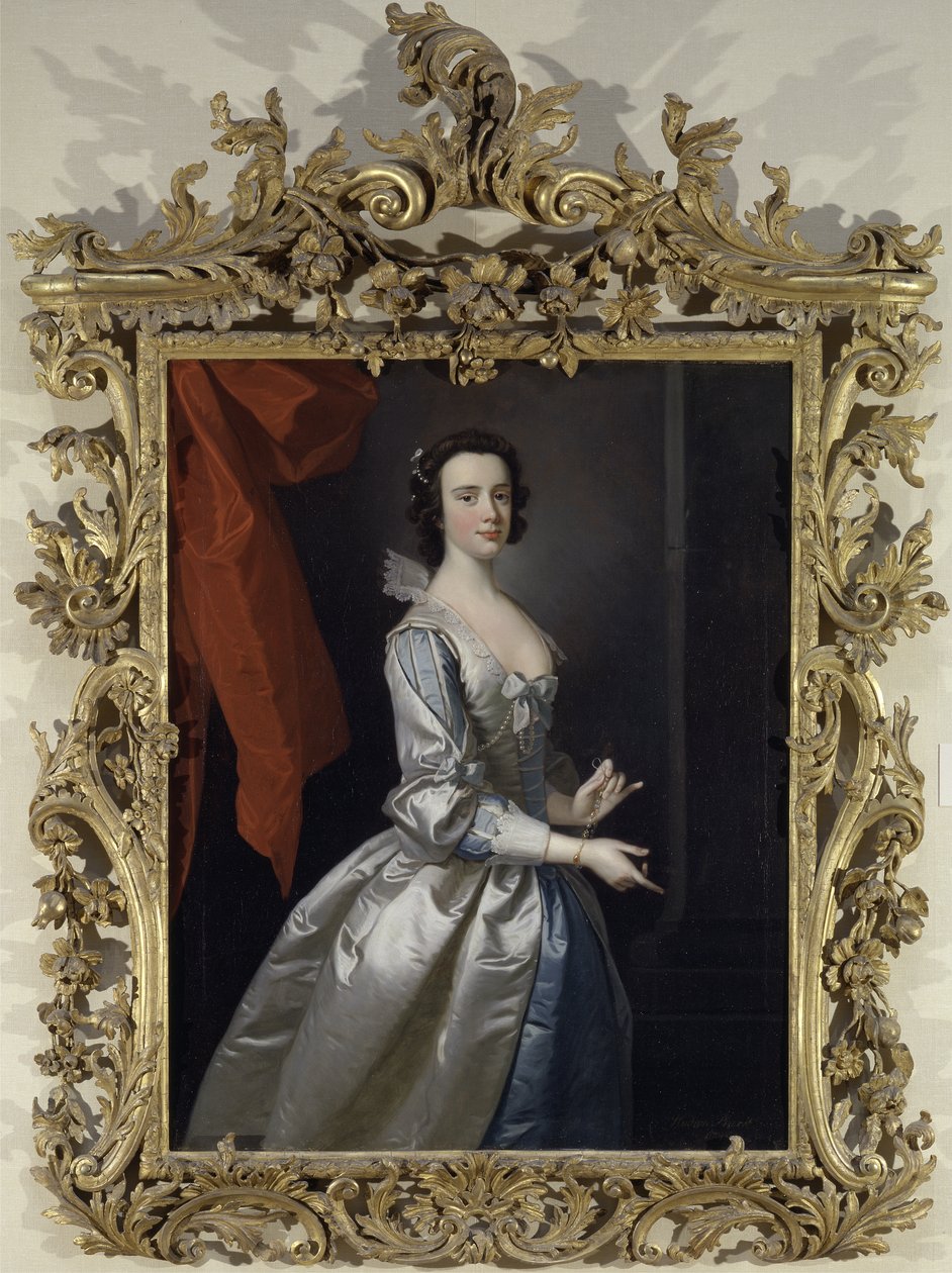 Egy nő portréja, valószínűleg Elizabeth Aislabie, Studley Royalból, Yorkshire-ből alkotó: Thomas Hudson