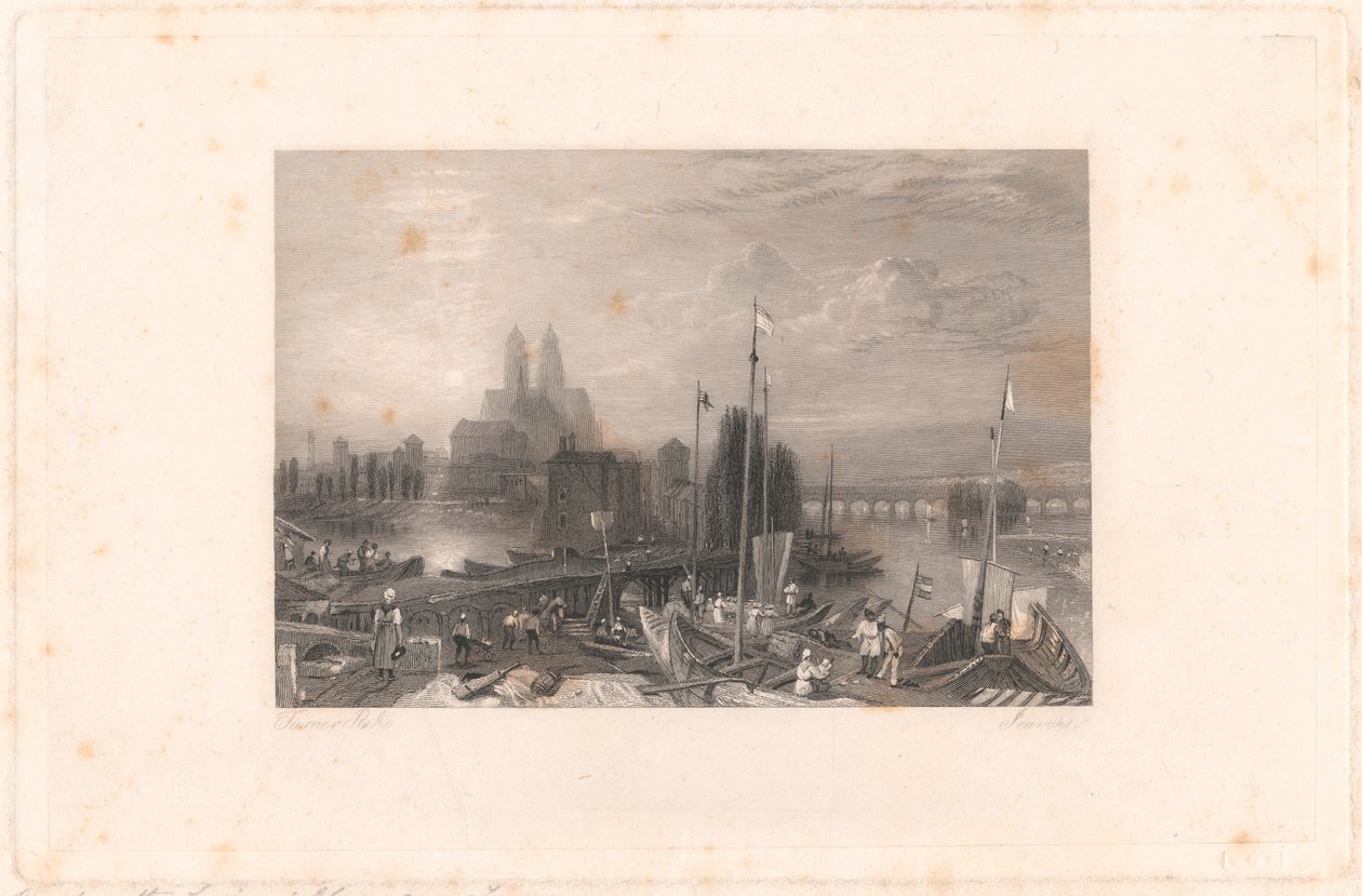 Canal of the Loire és Cher, Tours közelében alkotó: Thomas Jeavons