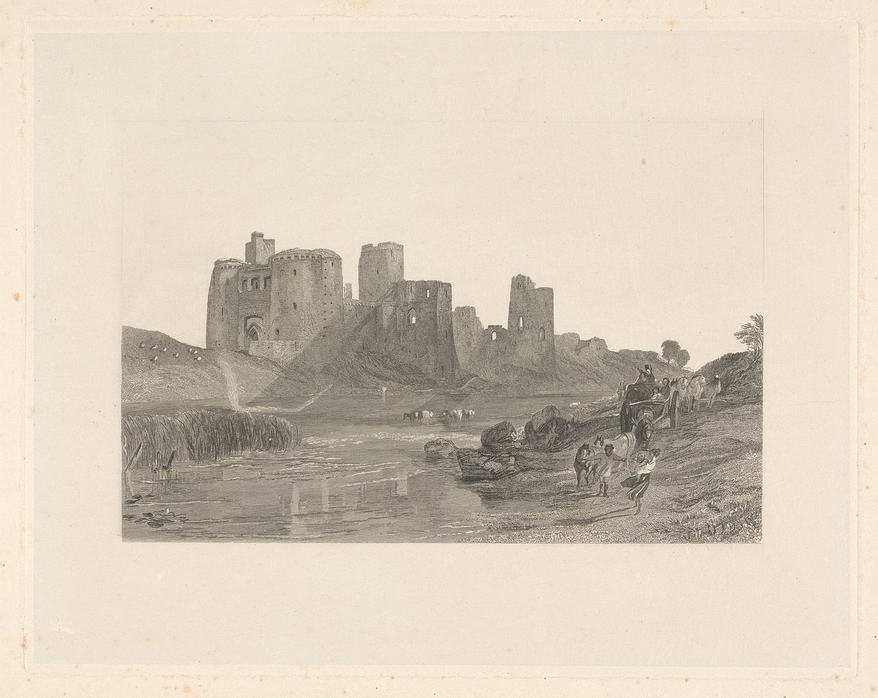 Kidwelly kastély, Dél-Wales alkotó: Thomas Jeavons