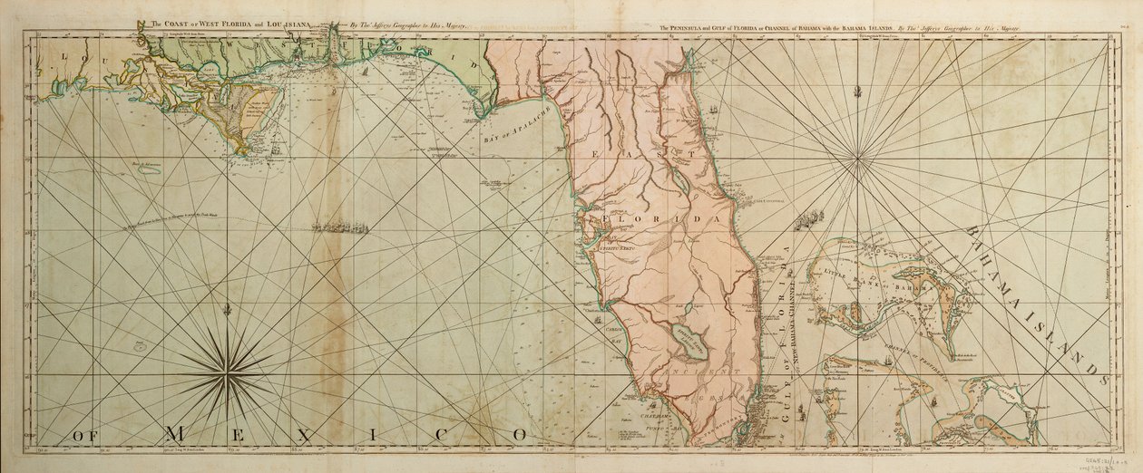 Florida térképe alkotó: Thomas Jefferys