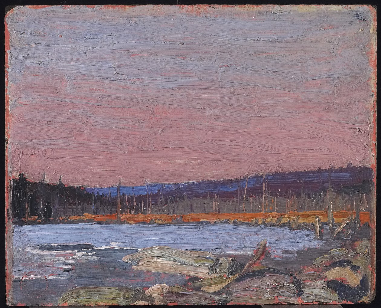 A Northern Lake, 1916 körül (olaj kompozit cellulózlemezen) alkotó: Tom Thomson