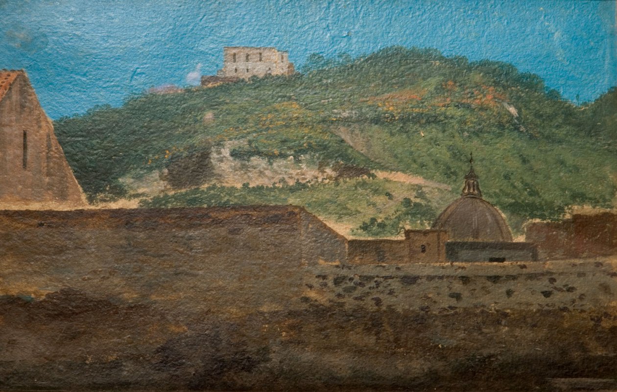 Egy dombtető Nápoly közelében, 1782 alkotó: Thomas Jones