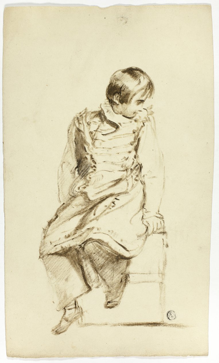 Ülő fiú, oldalra néz alkotó: Thomas Jones Barker