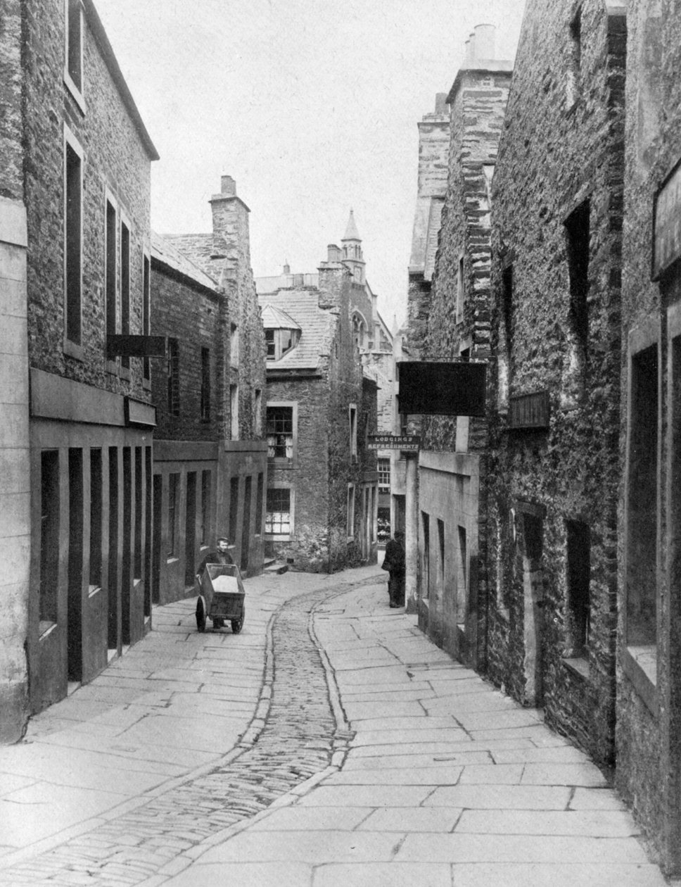 Egy utca Stromnessben, Orkney államban, Skóciában, 1924-1926 alkotó: Thomas Kent