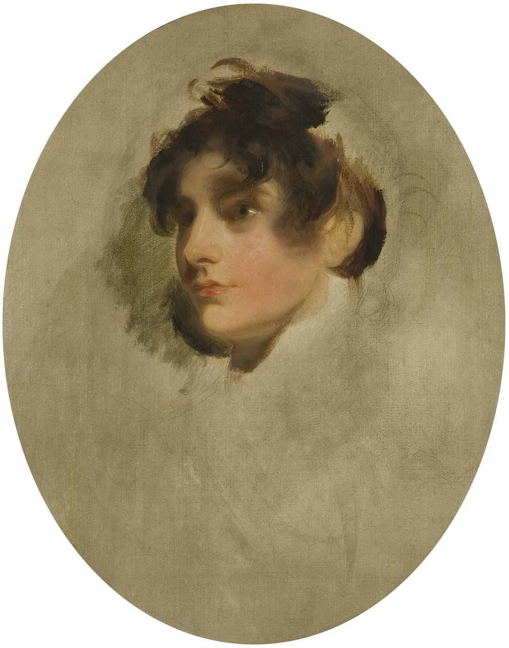 Egy fiatal nő feje, 1800-2005 körül (olaj, vászon) alkotó: Thomas Lawrence