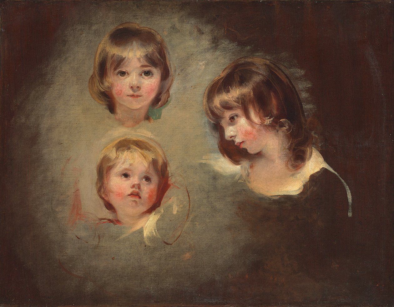 Emilia Mary, Juliana és Maria Boucherett fejtanulmányai (olaj, vászon) alkotó: Thomas Lawrence