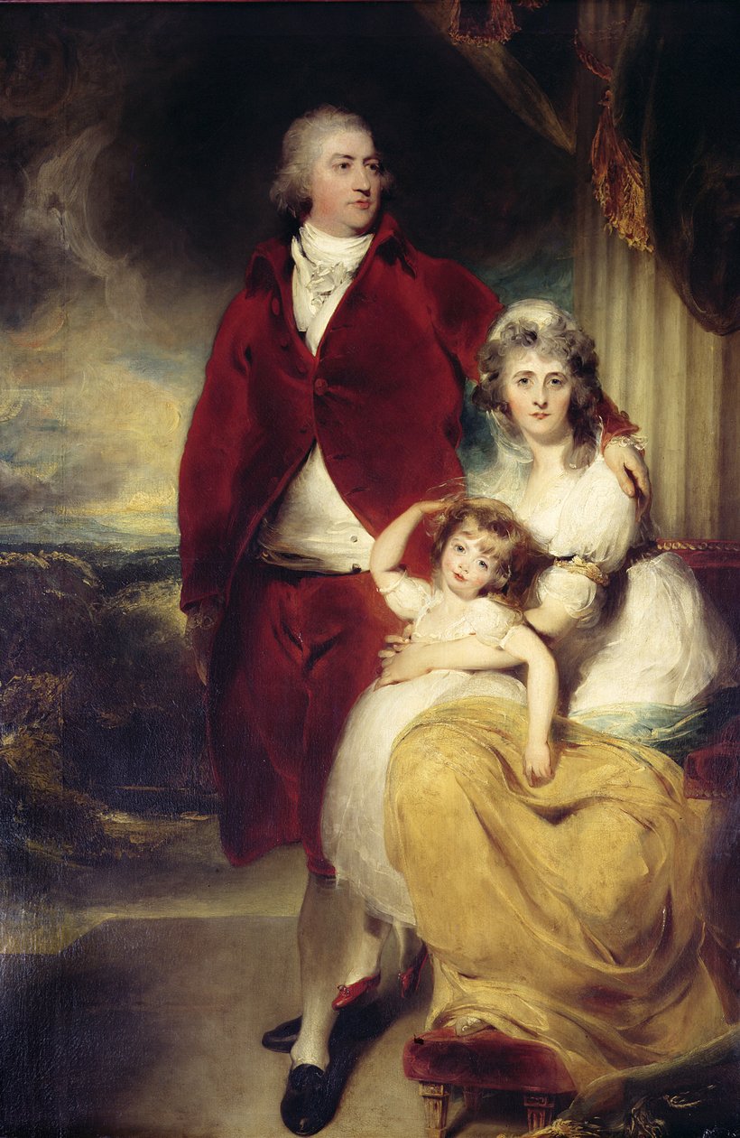 Henry, Exeter 10. grófja és 1. márquess, felesége Sarah és lánya, Lady Sophia Cecil alkotó: Thomas Lawrence