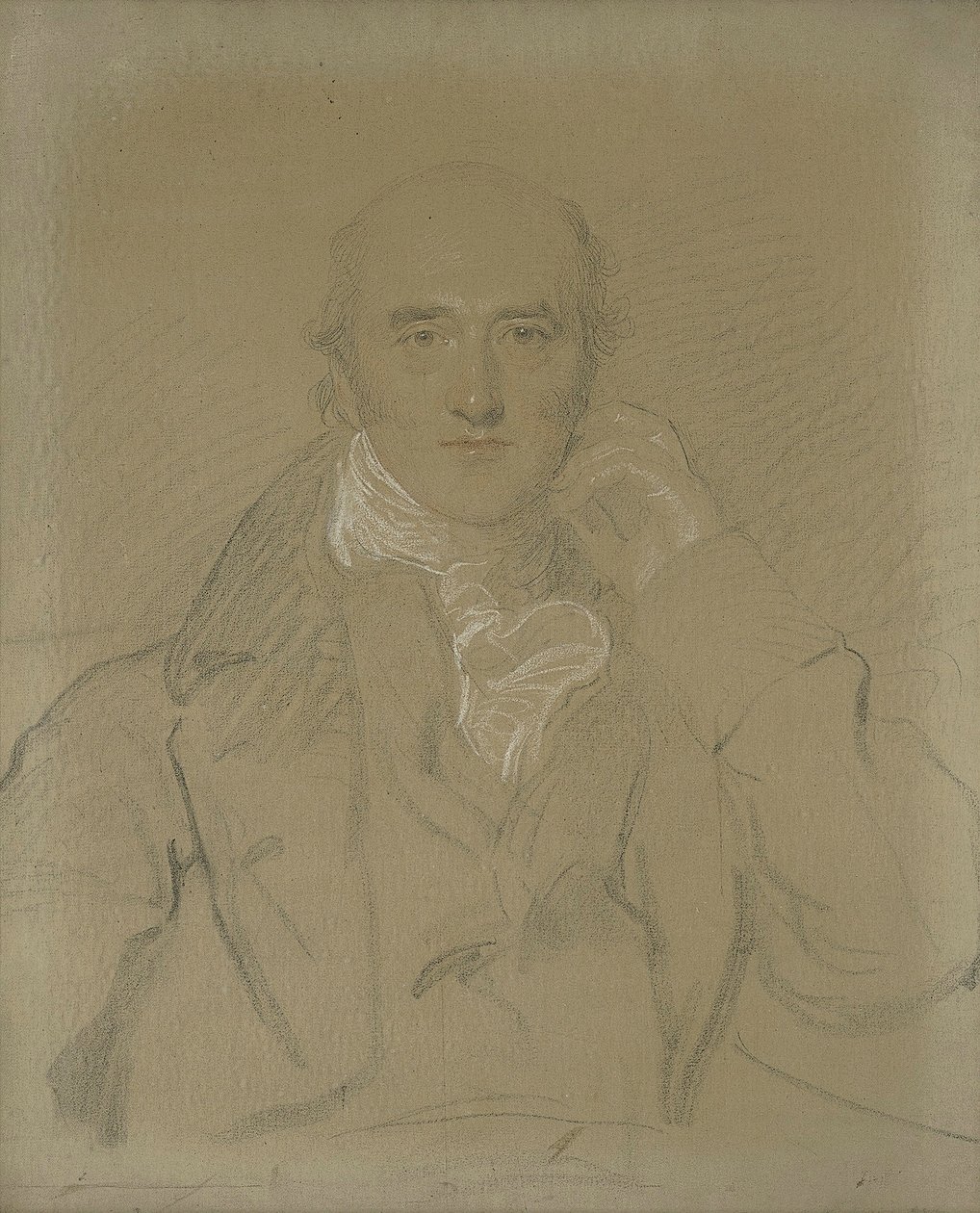 George Canning portréja, M.P. (1770-1827), félhosszú, ülő (ceruza, fekete, fehér és piros kréta vászonon) alkotó: Thomas Lawrence