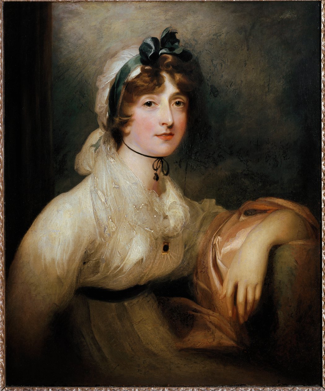 Lady Milner portréja Fiatal hölgy first empire ruhába öltözött, és egy szalag véres szorítása fedi. Sir Thomas Lawrence festménye alkotó: Thomas Lawrence