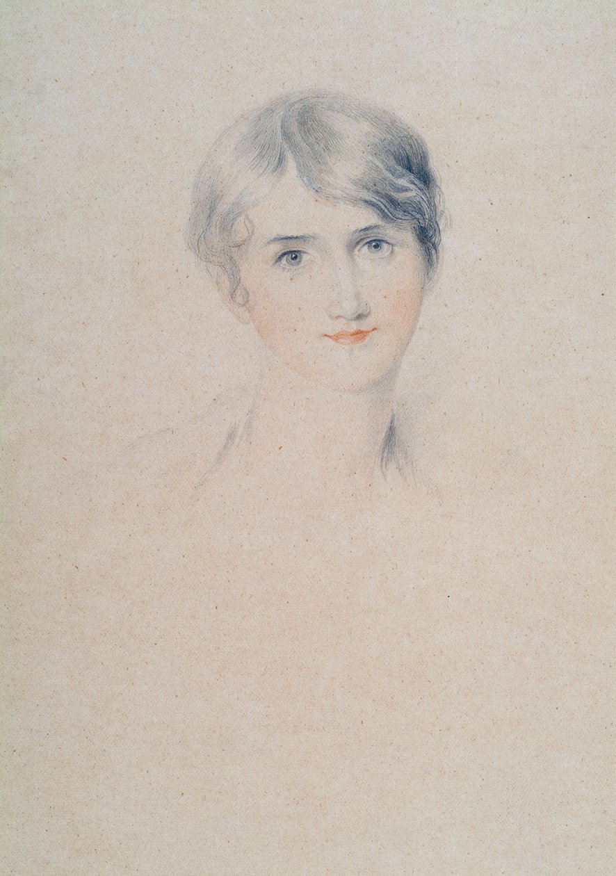 Miss Bloxham portréja, 1800-1810 körül (ceruza és kréta papíron) alkotó: Thomas Lawrence