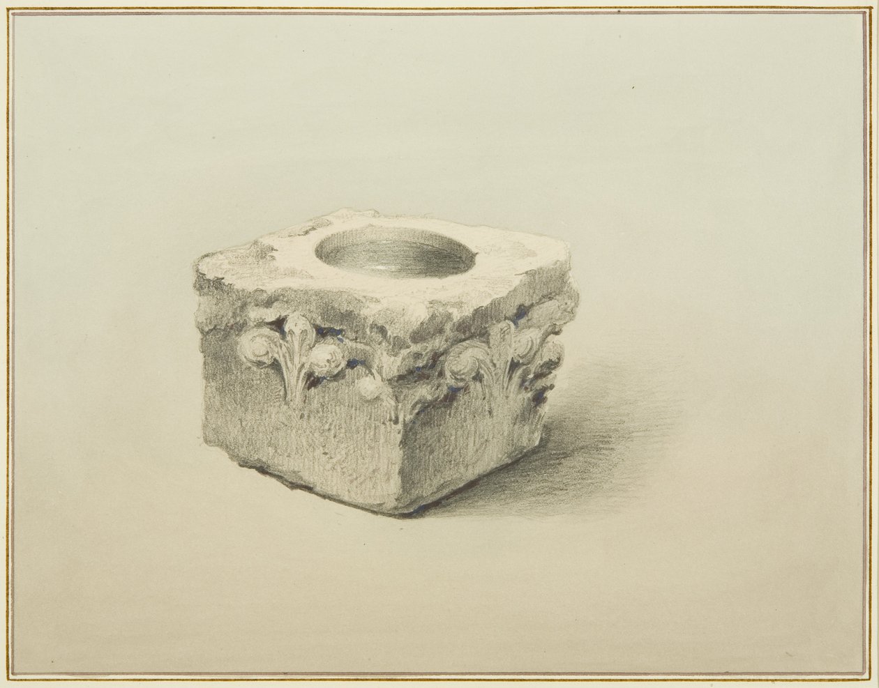 Betűtípus a „Three Sugar Loaves”, Backstreet alatt (ceruza és akvarell papíron) alkotó: Thomas Leeson the Elder Rowbotham