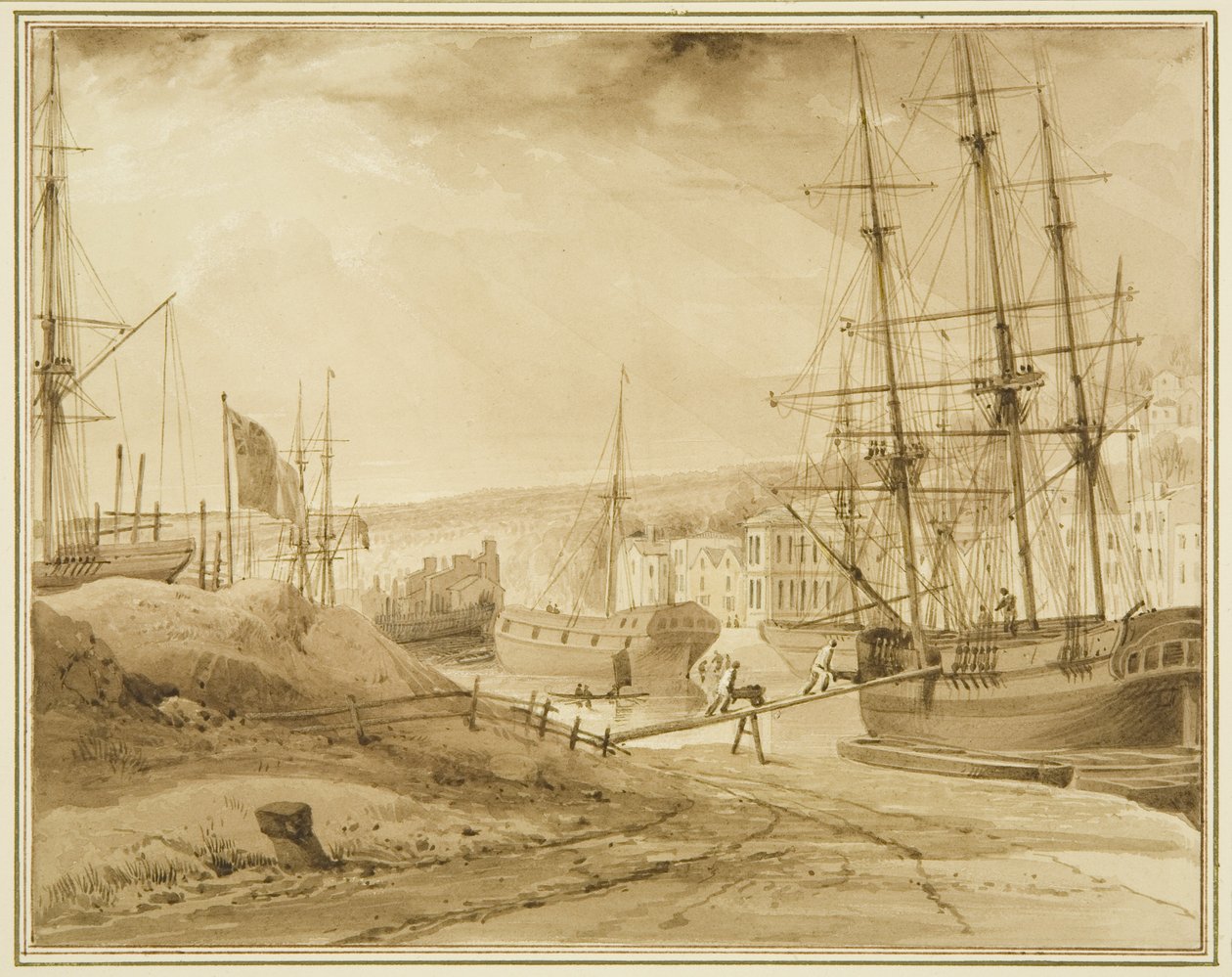 Mardyke a Hilhouse dokk közeléből nézve, a „Clifton Ark” lebegő kápolnával alkotó: Thomas Leeson the Elder Rowbotham