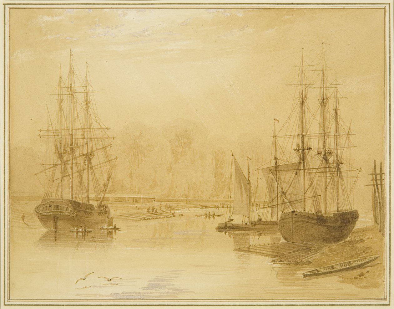 Kötélséta Wappingban, nyugat-indiai „Union” a bal oldalon alkotó: Thomas Leeson the Elder Rowbotham