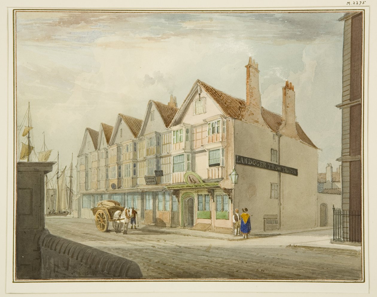 A King Street déli oldala Llandoger Trow-val alkotó: Thomas Leeson the Elder Rowbotham
