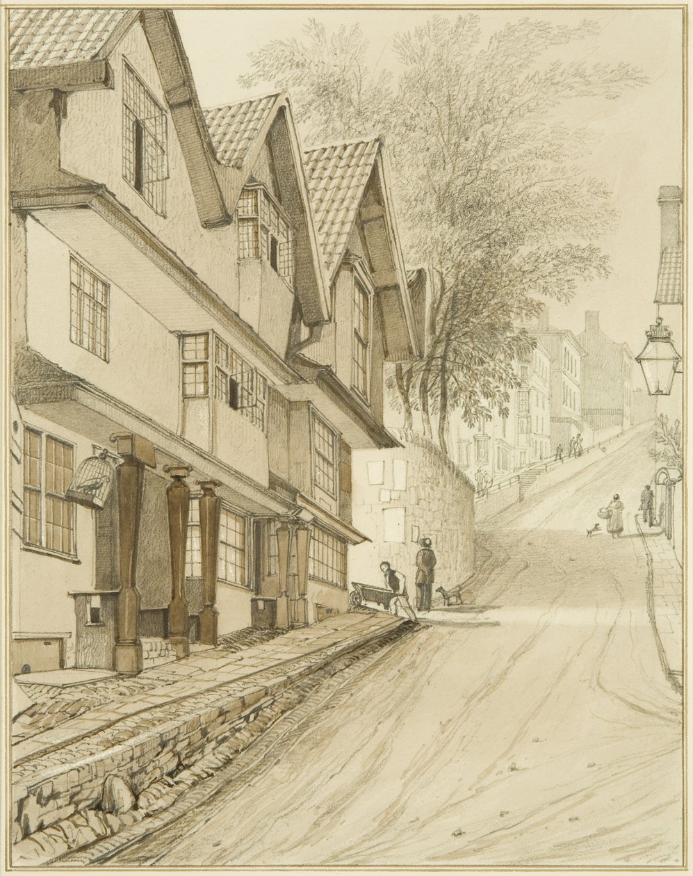 Szent Mihály-domb (akvarell, papír) alkotó: Thomas Leeson the Elder Rowbotham