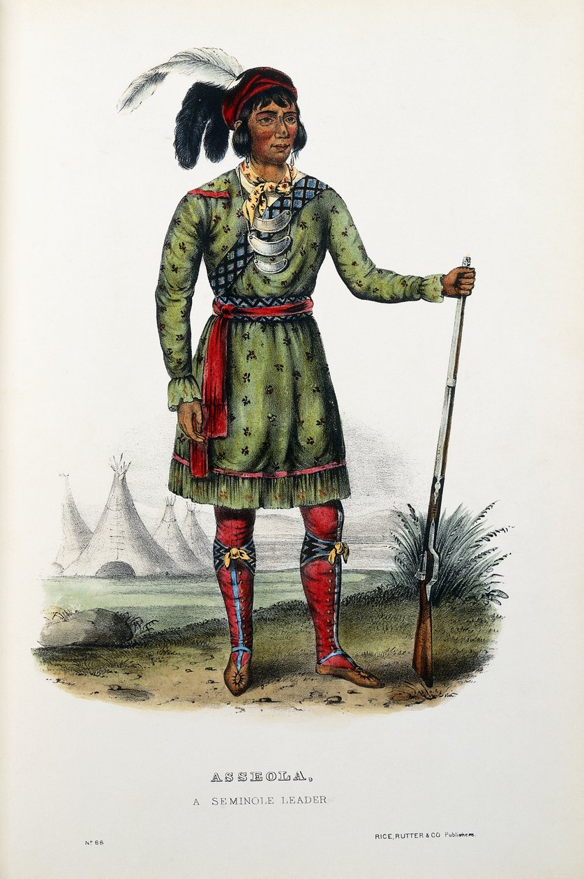 Asseola, a szeminole vezető alkotó: Thomas Loraine (after) McKenney