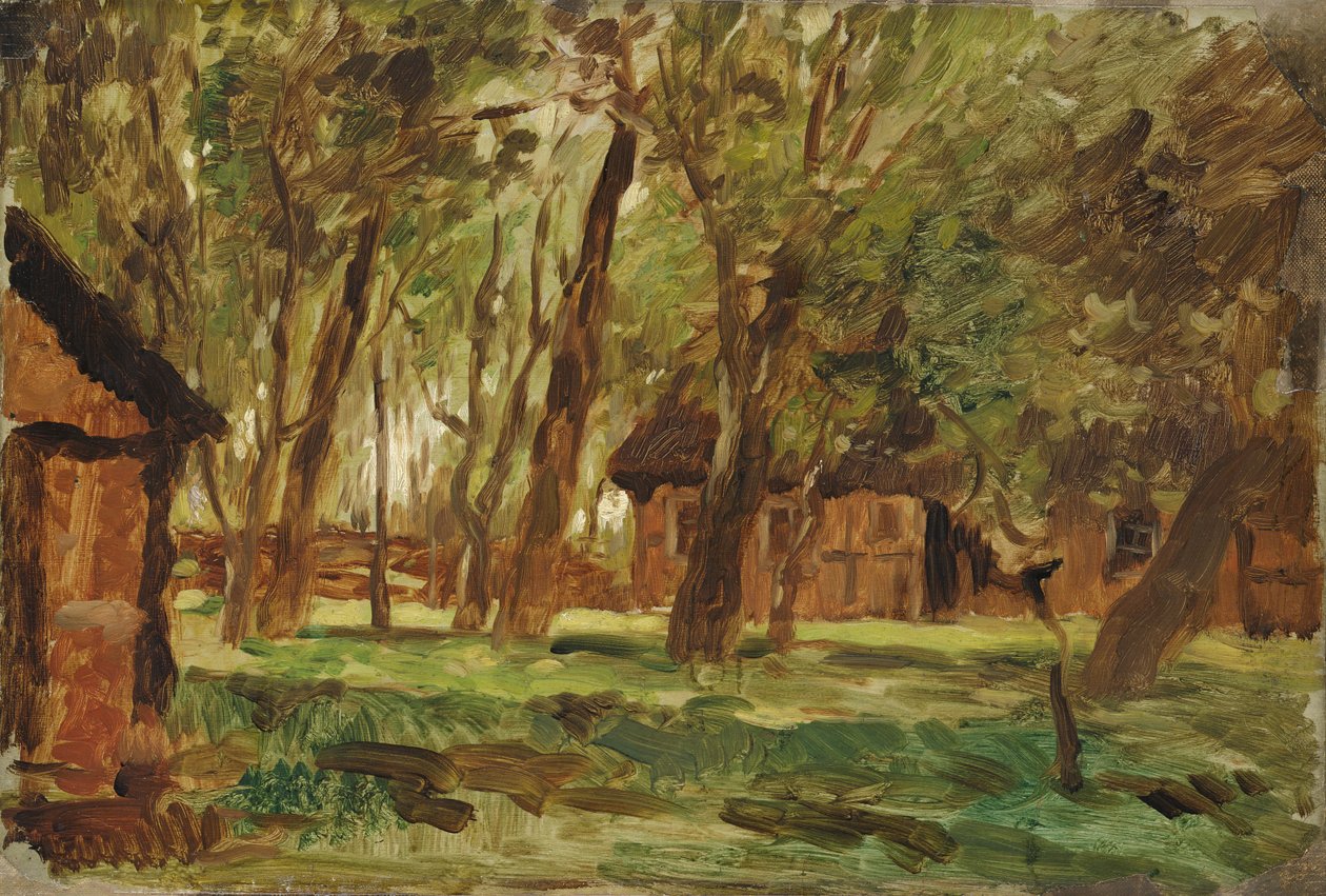 Tanya a fák alatt (olaj, papír) alkotó: Thomas Ludwig Herbst