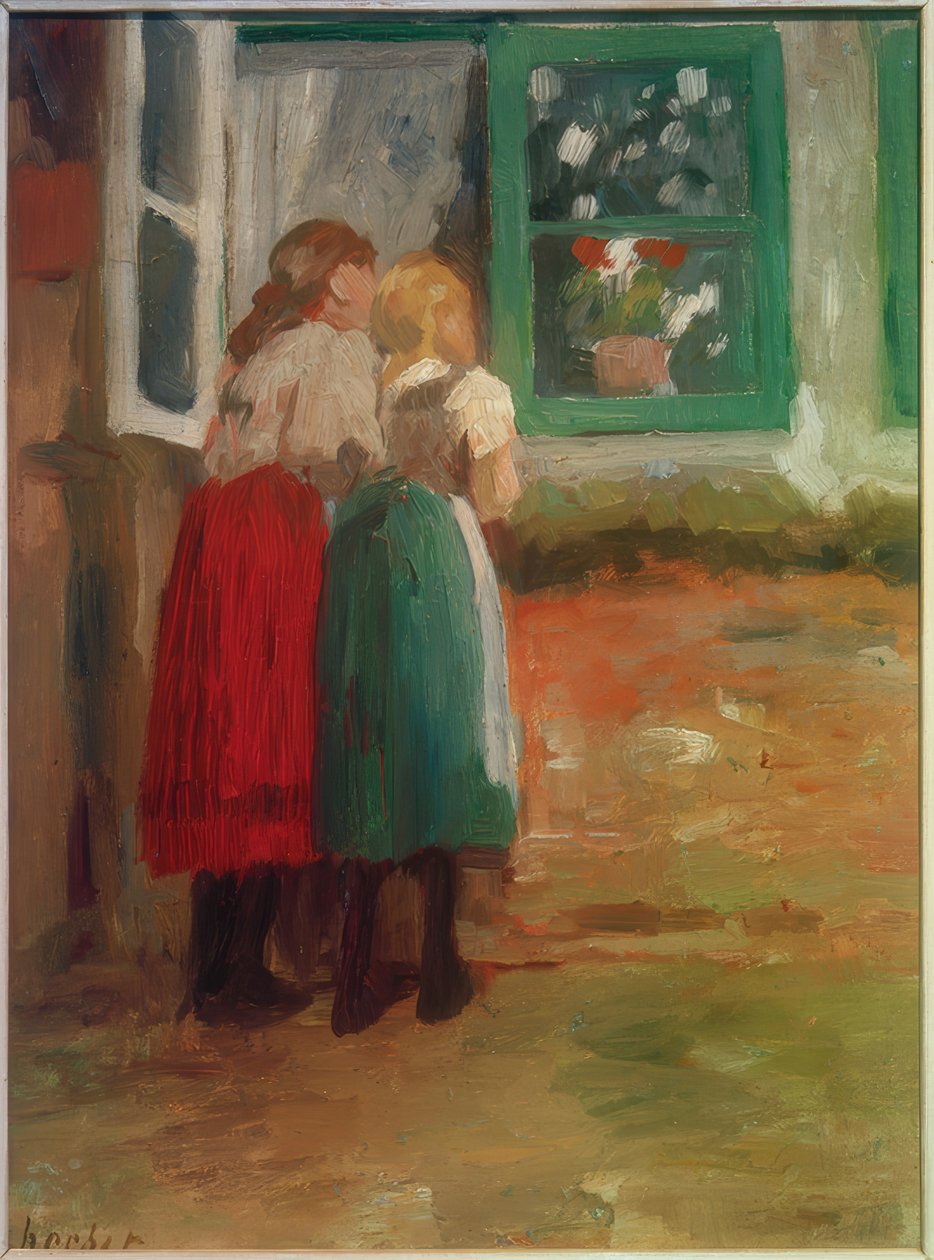 Két lány az ablakban alkotó: Thomas Ludwig Herbst