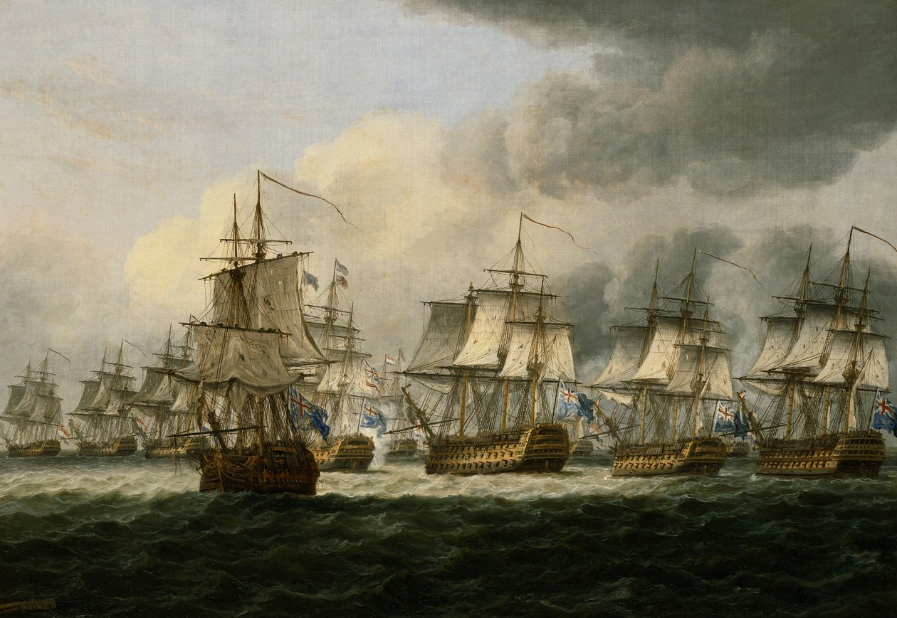 A Doggerbanki csata, 1781. augusztus 5., 1834 alkotó: Thomas Luny