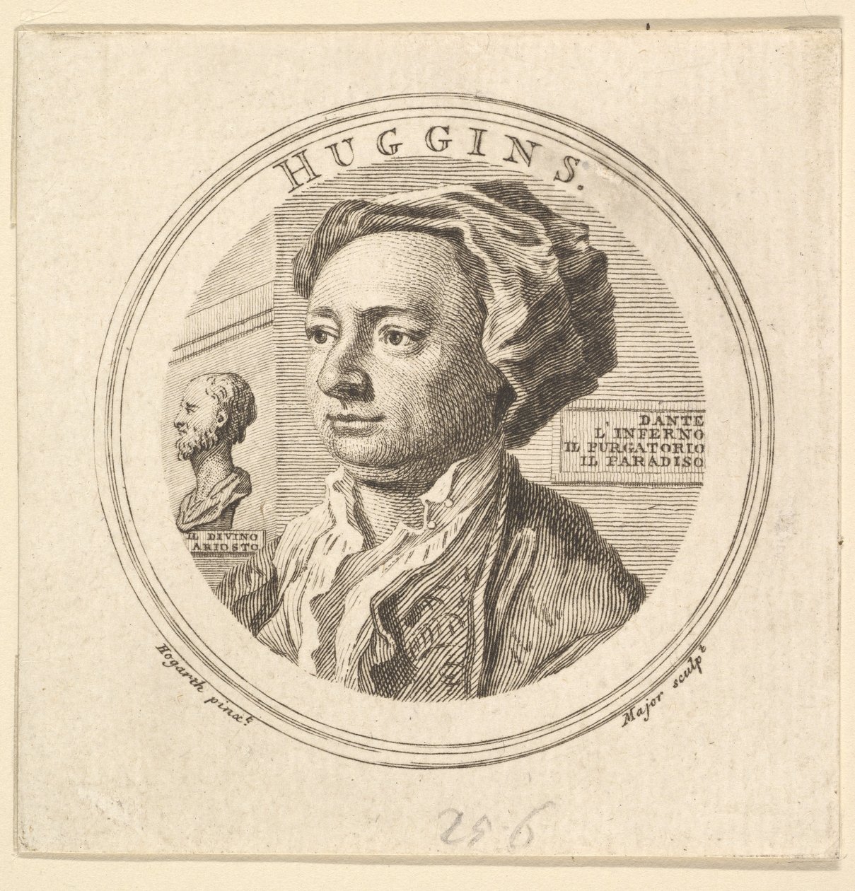 William Huggins, az Ariosto fordítójának portréja, 1760. alkotó: Thomas Major