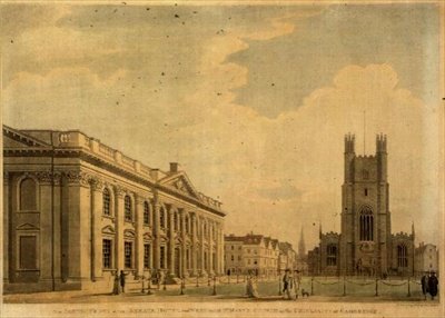 A Szenátus Házának déli frontja és a Cambridge-i St. Mary