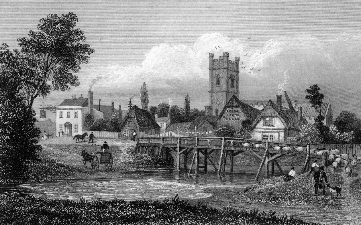 Easton, Great Dunmow közelében, Essexben, metszett Henry Adlard, 1832 alkotó: Thomas Mann Baynes