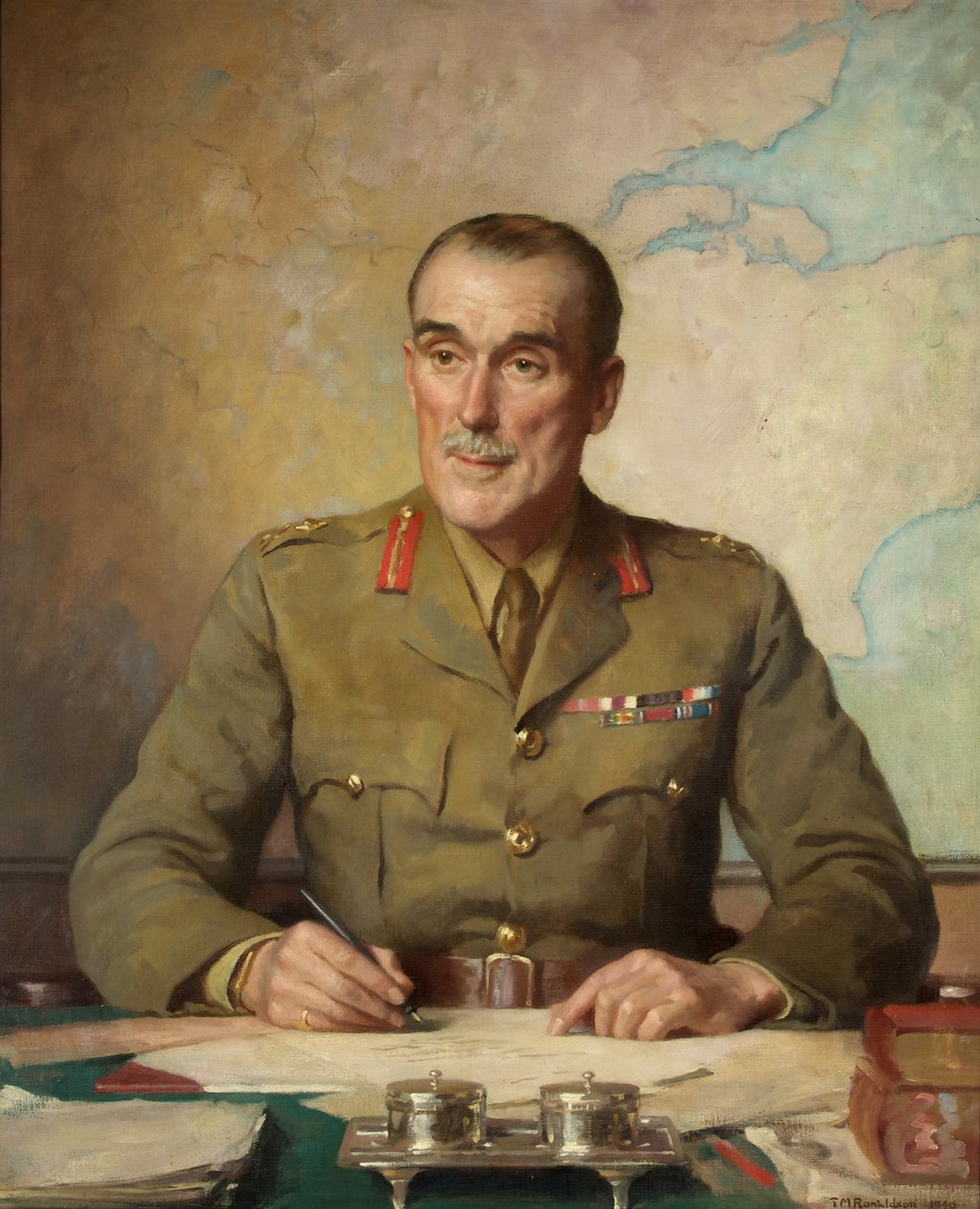 John Hay Beith dandártábornok (írónév: Ian Hay) (olaj, vászon) alkotó: Thomas Martine Ronaldson