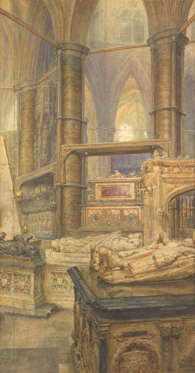 III. Henrik és Eleanor királynő sírjai, Westminster Abbey, 1904 alkotó: Thomas Matthews Rooke