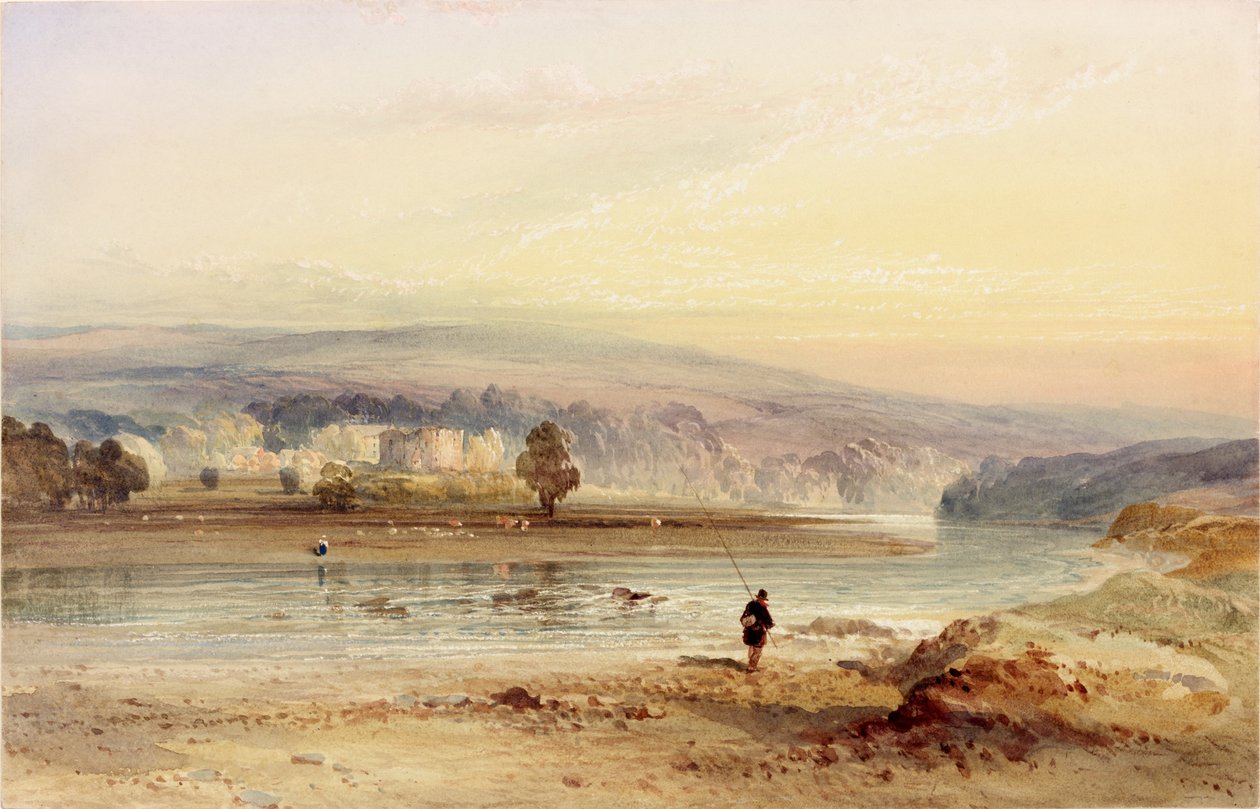 Bellister kastély, Northumberland (testszín) alkotó: Thomas Miles II Richardson