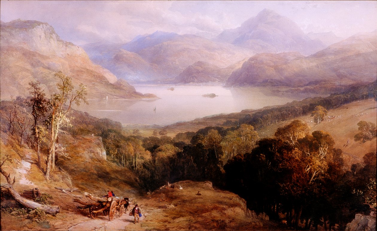 Ullswater, 1842 körül (akvarell és gouache) alkotó: Thomas Miles II Richardson