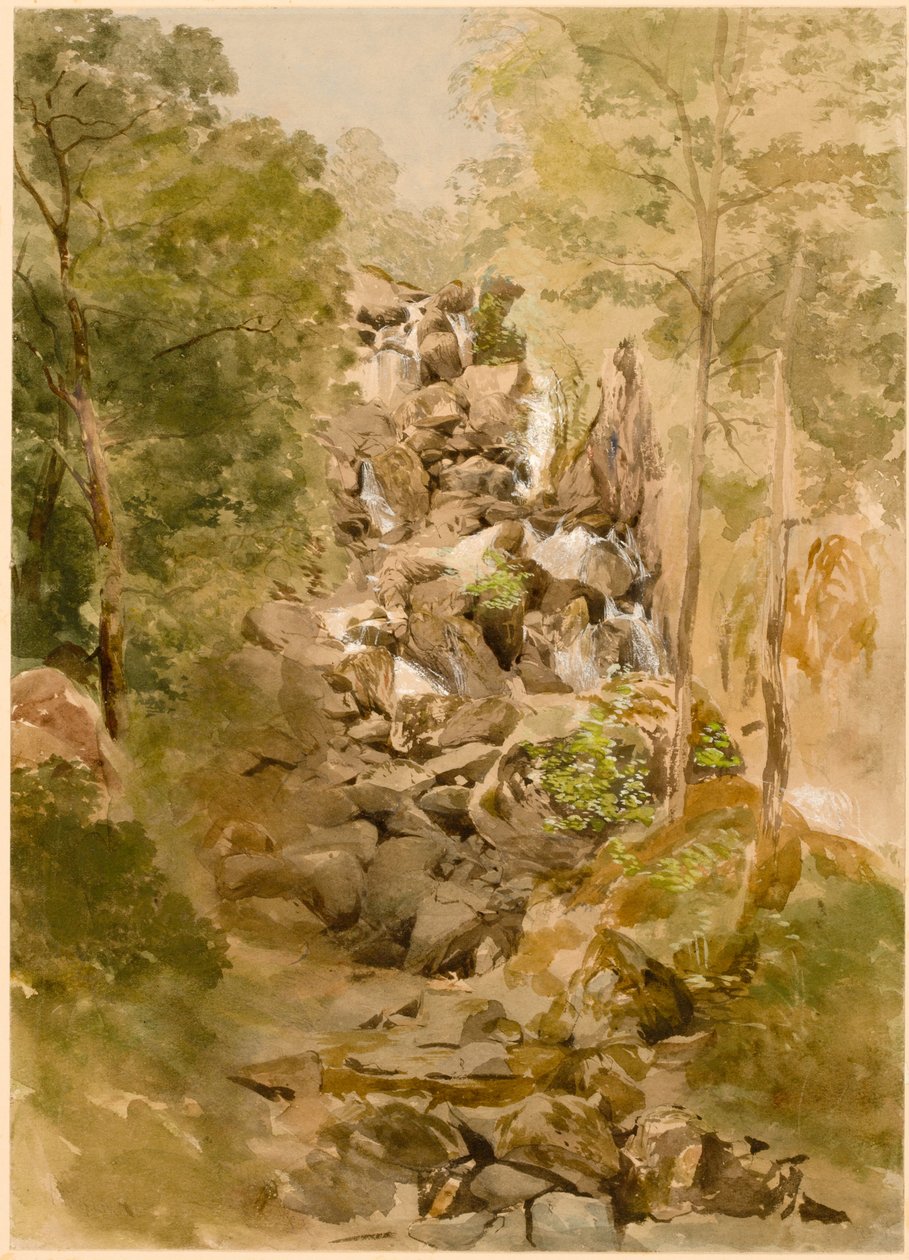 Táj vízeséssel (testszín) alkotó: Thomas Miles Richardson