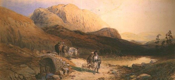 Visszatérve a hegyről (akvarell) alkotó: Thomas Miles Richardson