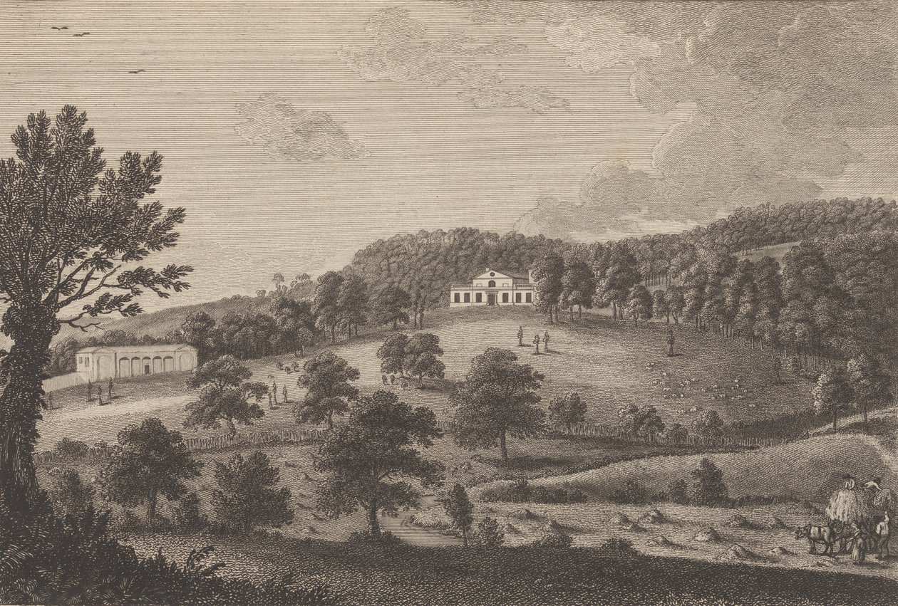 Kilátás a páholyra a South Parkban, Penshurst közelében, Kent megyében, a The H...-ból, 1777-90. alkotó: Thomas Milton