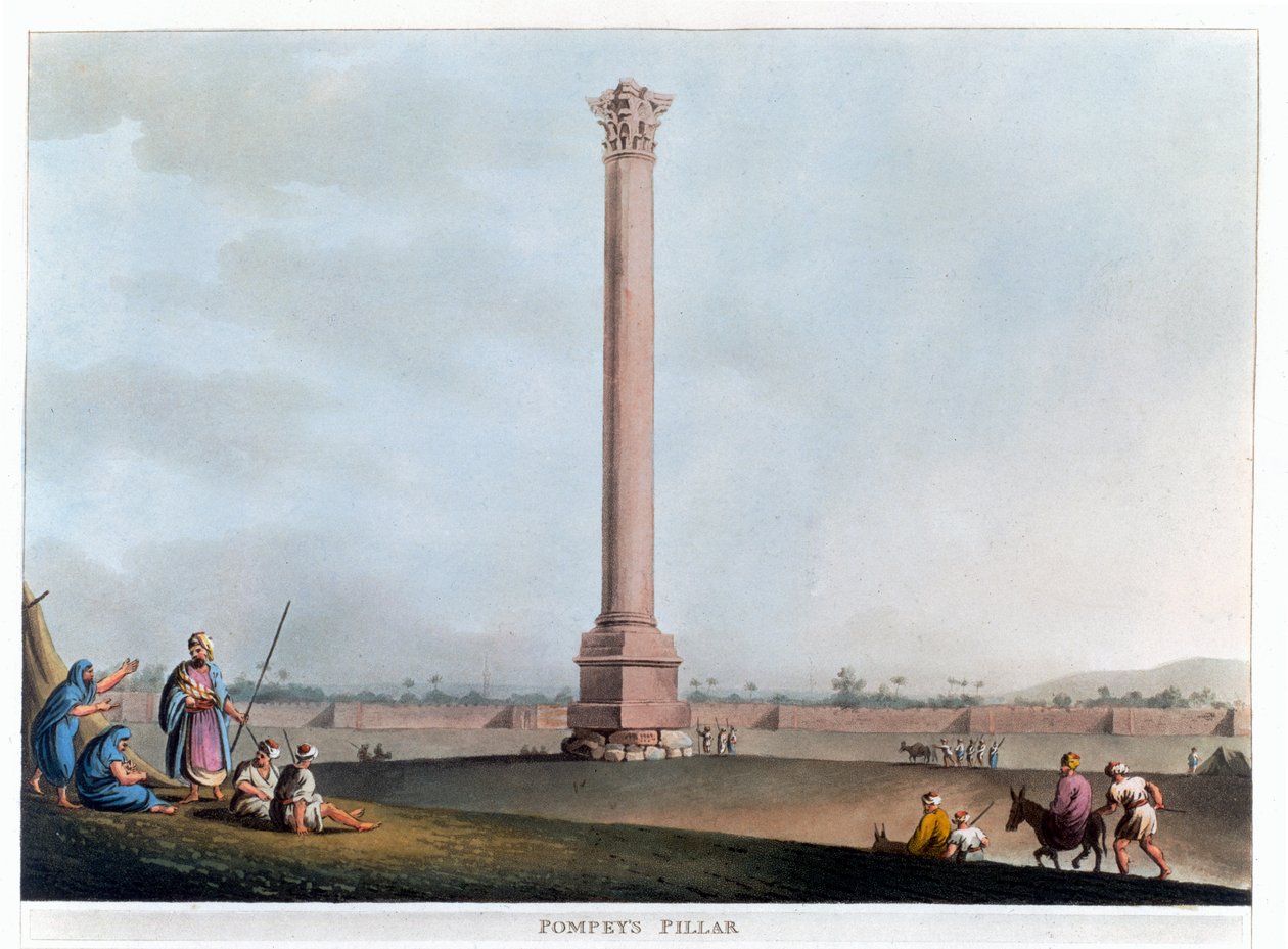 Pompeius oszlopa, Alexandria, Egyiptom, 1802 alkotó: Thomas Milton