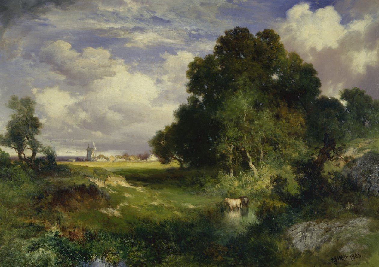 Nyári nap, East Hampton, Long Island alkotó: Thomas Moran