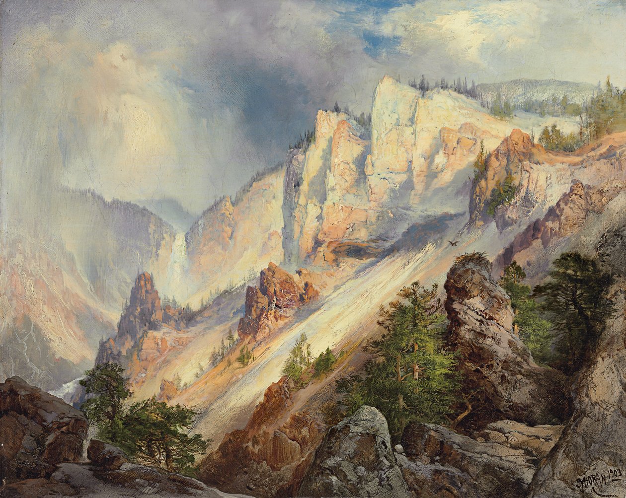 Egy múló zápor a Yellowstone-kanyonban, 1903 alkotó: Thomas Moran