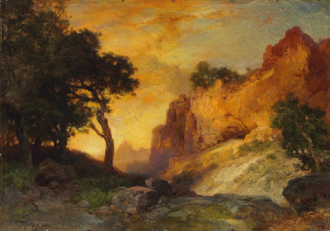 A Side Canyon, Grand Canyon, Arizona, 1905 alkotó: Thomas Moran