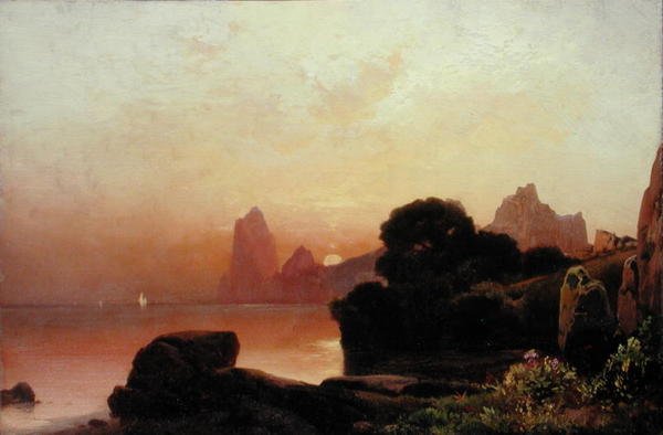 Egy nyári reggeli tengerpart (olaj) alkotó: Thomas Moran