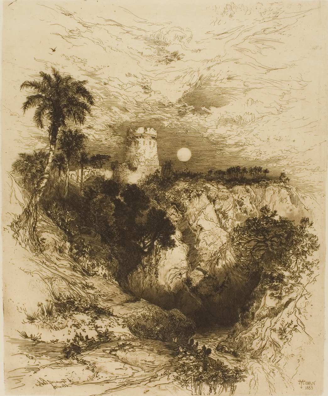 Cortez tornya - Mexikó alkotó: Thomas Moran