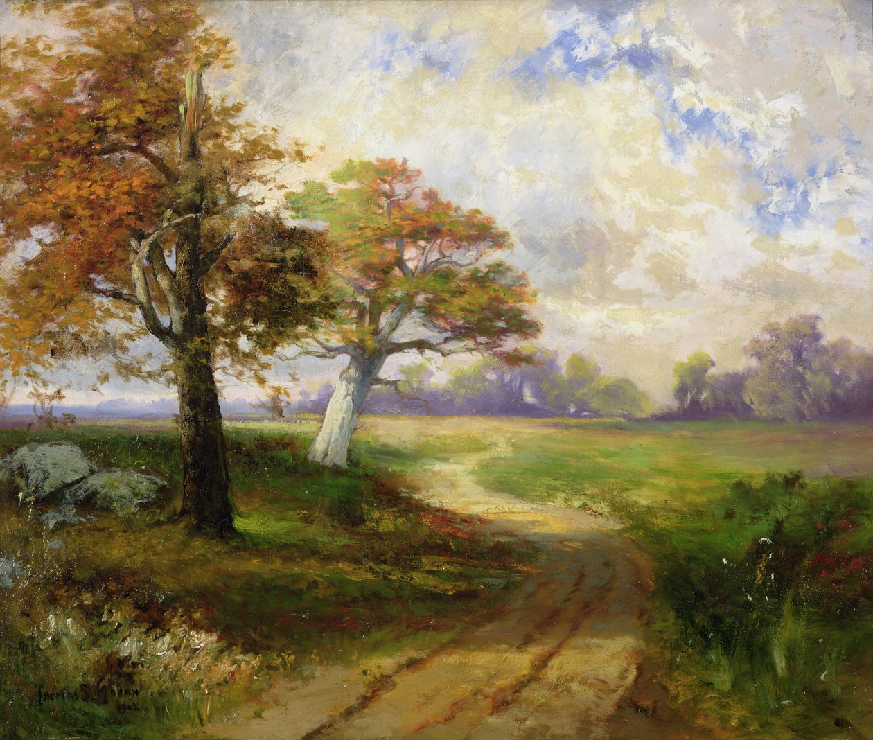 Őszi jelenet alkotó: Thomas Moran