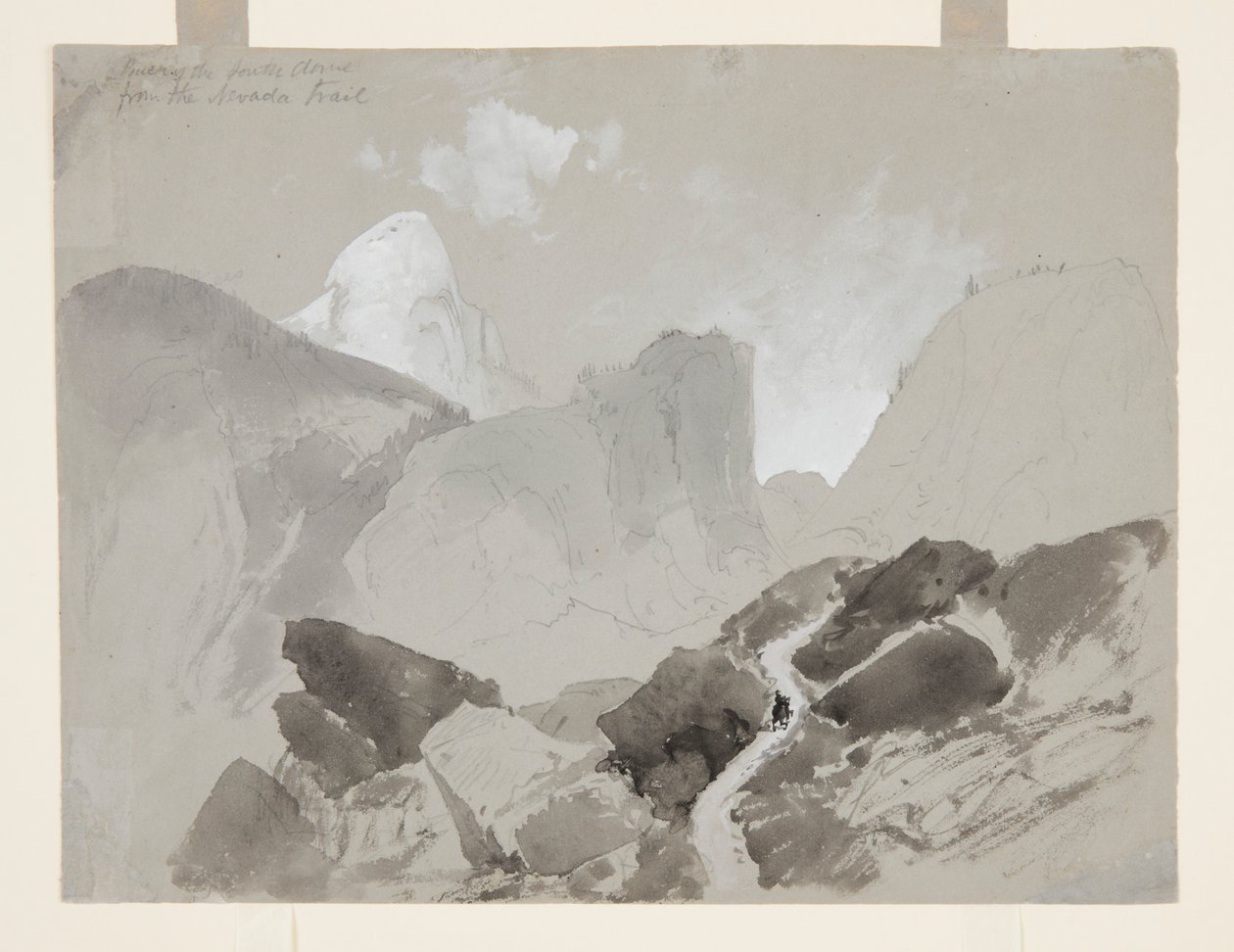 A déli kupola hátulja a Nevada Trailről, Yosemite alkotó: Thomas Moran