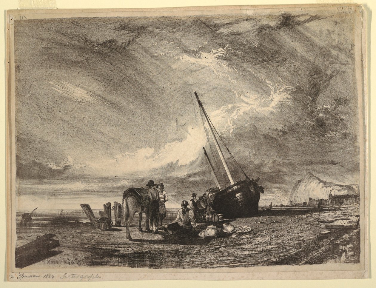 Tengerparton horgászcsónak alkotó: Thomas Moran