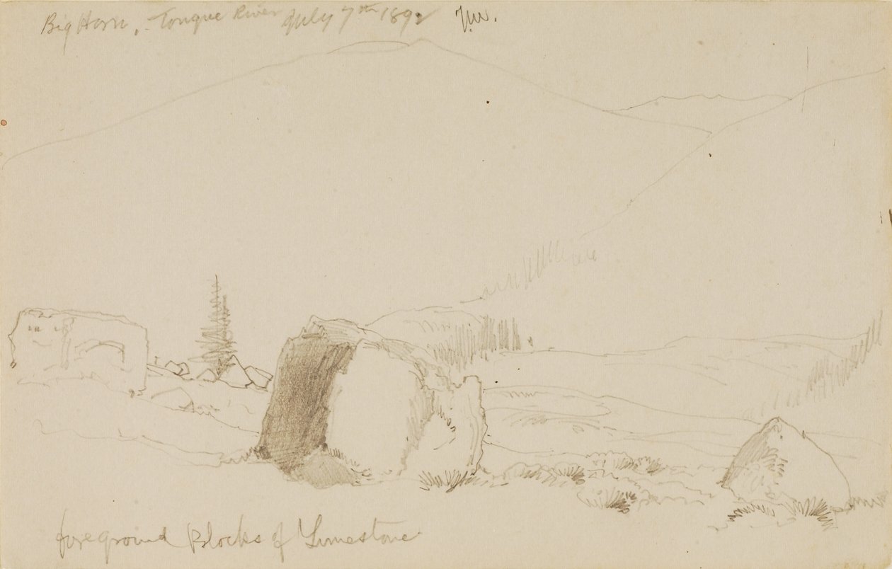 Big Horn, Tongue River alkotó: Thomas Moran