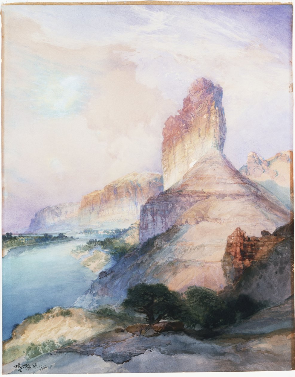 Butte kastély, Green River, Wyoming, 1900 alkotó: Thomas Moran