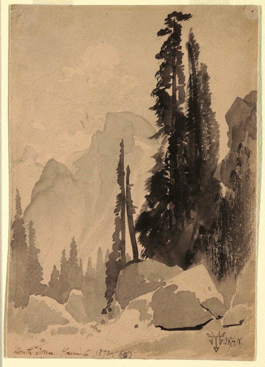 Rajz, Half Dome, Yosemite, 1872 alkotó: Thomas Moran
